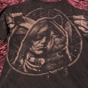 Vintage 90’s LiquidBlue brand Native American Tshirt double sided